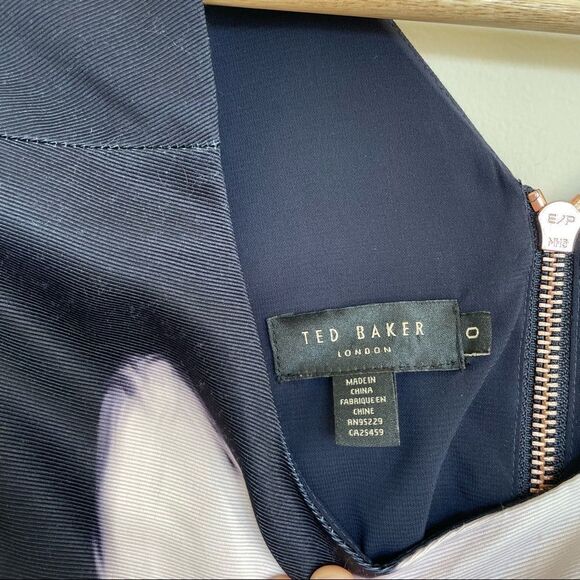 Ted Baker Dalyn‎ Shift Dress in Magnolia Stripe Print Size 0 - Picture 7 of 10